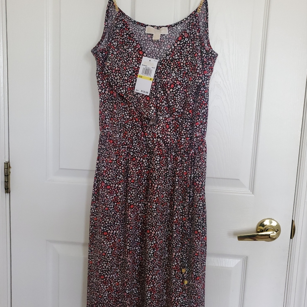 Michael Kors Women's Floral Ruffled Wrap Dress